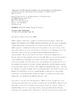 Transcript of the National Association for the Advancement of Psychoanalysis conference: Trauma and