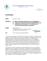 Memorandum(Risk Assessment of Asbestos and other Toxic Substances