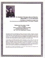 The Assistant Surgeon General Speaks: September 11th & Its Aftermath