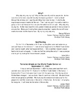 Student Writing: September 11, 2001:Stories