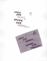 Open our hearts, offer our prayers...