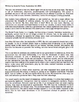 Written by Jeannette Evans, September 12, 2001
