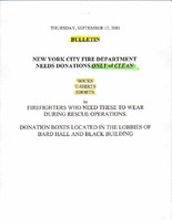 New York City Fire Department Needs Donations