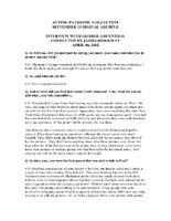 Interview with George Gruenthal